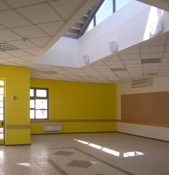 Yellow classroom after completion